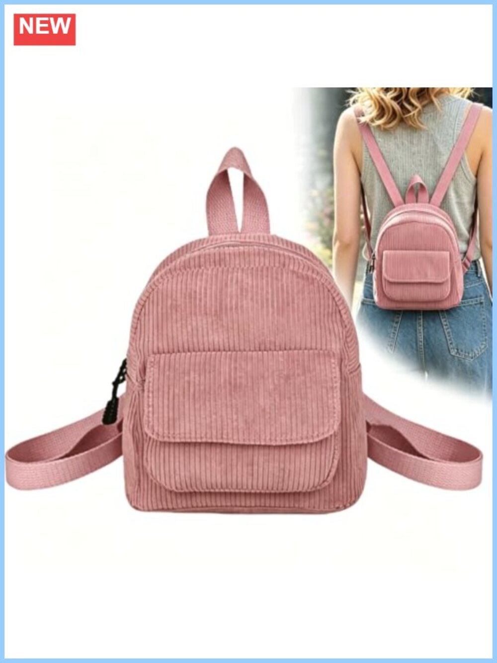 Mini Backpack Purse with Top Handle and Adjustable Strap